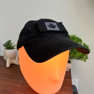 Rocco Black Tactical Cap with Canada Flag Patch